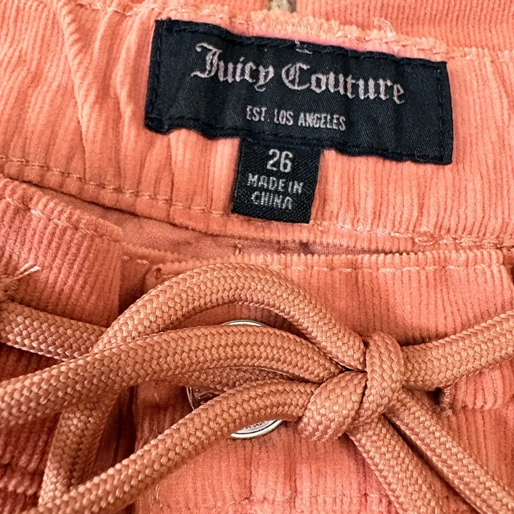 NWT Juicy Couture Terra Cotta drawstring corduroy pants skinny